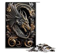 Rompecabezas de 1000 Piezas del Legendario dragón Negro para Adultos Ideal para Parejas y Adolescentes a Partir de 14 años 75 x 50 cm