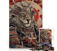 Rompecabezas de 1000 Piezas del León Samurai para Adultos: Mejora la Memoria, diversión Relajante, Bordes Afilados, Regalo navideño (38x26cm)