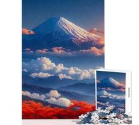 Rompecabezas de 1000 Piezas del Monte Fuji Japón Juegos educativos de Corte de precisión Juguetes antiestrés Regalo de cumpleaños Regalos de Viaje (50x75cm)