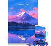 Rompecabezas de 1000 Piezas del Monte Fuji Serenidad,Corte Impecable,Divertido Juego de resolución de Problemas,Juego Gratuito,Regalo de Arte navideño (38x26cm)
