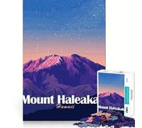 Rompecabezas de 1000 Piezas del Monte Haleakala,Hawái de Noche Corte Impecable Divertido Juego para Resolver Problemas Juego Gratuito Arte (50x75cm)