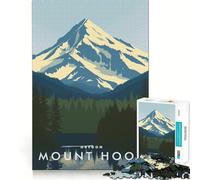 Rompecabezas de 1000 Piezas del Monte Hood,Oregón,con Corte sin Costuras,Juego para ejercitar la Mente,Actividad Relajante,diversión,Regalo de cumpleaños,pasatiempo (38x26cm)