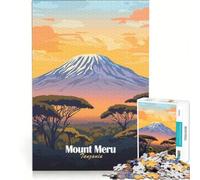 Rompecabezas de 1000 Piezas del Monte Meru, Tanzania, decoración de Pared de Juguete, Actividades Divertidas para el hogar, colección de Artistas, Bellas Artes 38x52cm