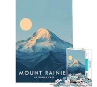 Rompecabezas de 1000 Piezas del Monte Rainier Washington Juego práctico y adictivo para Cultivar la Paciencia Regalos artísticos para la decoración del hogar Tamaño 38x52cm