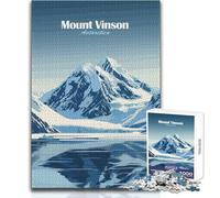 Rompecabezas de 1000 Piezas del Monte Vinson en la Antártida para Adultos y adolescentesJuego Creativo de resolución de problemasIdea de Regalo Memorable y conmovedoraTamaño 38x52cm