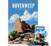 Rompecabezas de 1000 Piezas del Monumento Nacional Hovenweep,Juego de Corte sin Costuras,Actividad Mental Inteligente,Juego Tranquilo,Divertido,Regalo de cumpleaños para Aficionados (50x75cm)