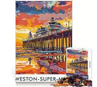 Rompecabezas de 1000 Piezas del Muelle de Weston-Super-Mare para Adolescentes Actividad de Ocio y Ejercicio Inteligente Cierre sin Costuras Regalo de cumpleaños (50x75cm)