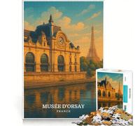Rompecabezas de 1000 Piezas del Museo de Orsay, Francia, Juego de ingenio, desafío difícil, Toda la Familia 50x75cm