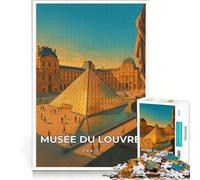 Rompecabezas de 1000 Piezas del Museo del Louvre de París, Juguete Decorativo para la Pared, Ideal para Reducir el estrés, Perfecto como Regalo 38x26cm