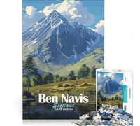 Rompecabezas de 1000 Piezas del Paisaje de la montaña Ben Nevis, Juguete Educativo, Interesante para Reducir el estrés, Que Mejora el Amor Entre Parejas 38x52cm