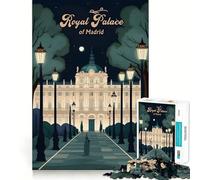 Rompecabezas de 1000 Piezas del Palacio Real de Madrid Juego de precisión para armar,Actividad Cerebral,diversión,Tiempo Libre,Regalo de cumpleaños (38x52cm)