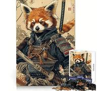 Rompecabezas de 1000 Piezas del Panda Rojo Samurai para Adolescentes Refuerza la Memoria Divertido y Tranquilo Borde de Calidad Regalo Ideal (38x52cm)