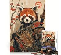 Rompecabezas de 1000 Piezas del Panda Rojo Samurai para Adultos y Adolescentes Juguete Intelectual para el hogar Disfrute de un Corte de Calidad Regalo clásico (38x26cm)