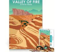 Rompecabezas de 1000 Piezas del Parque Estatal Valle del Fuego Diseño de Corte preciso Ideal para desarrollar la lógica, el Pensamiento, la Calma (38x26cm)