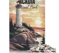 Rompecabezas de 1000 Piezas del Parque Nacional Acadia para Adultos y Adolescentes. Decoración única para el hogar y Regalos. 38 x 26 cm (1000 Piezas).