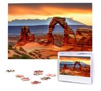 Rompecabezas de 1000 piezas del parque nacional Arches para adultos, rompecabezas de madera personalizado de fotos, rompecabezas desafiante pintura artística decoración del hogar, regalo de fiesta de