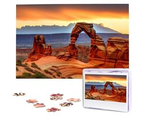 Rompecabezas de 1000 piezas del parque nacional Arches para adultos, rompecabezas de madera personalizado de fotos, rompecabezas desafiante pintura artística decoración del hogar, regalo de fiesta de