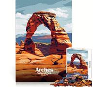 Rompecabezas de 1000 Piezas del Parque Nacional Arches, Utah, EE UU Agudeza Mental, relajación Mental, diversión, Bordes Suaves, Regalo Original (50x75cm)