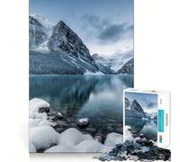 Rompecabezas de 1000 Piezas del Parque Nacional Banff,Canadá Juego cognitivo Regalo Ideal para divertirse en un Ambiente Acogedor Escena navideña Arte (38x52cm)