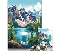 Rompecabezas de 1000 piezas del Parque Nacional Banff, paisaje, rompecabezas de 1000 piezas para adultos, regalos, juguetes educativos de aprendizaje, decoración única para el hogar y regalos, 26x38cm