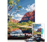 Rompecabezas de 1000 Piezas del Parque Nacional Barmah,Australia Paisaje artístico Articulaciones Suaves Diversión,lógica y Pensamiento Juego Casual Regalo Divertido de Navidad (38x52cm)