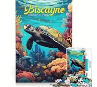 Rompecabezas de 1000 Piezas del Parque Nacional Biscayne, Juego Imposible, Corte de precisión, con Piezas de Formas aleatorias Que encajan Perfectamente 50x75cm