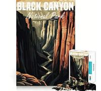 Rompecabezas de 1000 Piezas del Parque Nacional Black Canyon Póster,decoración,Mente Activa,Tiempo de Juego Acogedor,Regalo Divertido de Navidad (38x52cm)
