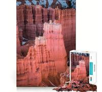 Rompecabezas de 1000 Piezas del Parque Nacional Bryce Canyon,Hoodoos,Bordes Lisos,Juego Divertido y Relajante,Regalo de cumpleaños (38x52cm)