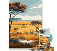 Rompecabezas de 1000 Piezas del Parque Nacional Bwabwata,Namibia Bordes limpios Decoración Divertida Soluciona Problemas Tiempo Libre Divertido (50x75cm)