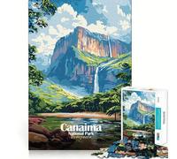 Rompecabezas de 1000 Piezas del Parque Nacional Canaima,Venezuela Ilustración Diseño Limpio y Decorativo Juego para ejercitar la Mente Regalo Ideal para Relajarse y Disfrutar en cumpleaños (50x75cm)
