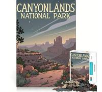 Rompecabezas de 1000 Piezas del Parque Nacional Canyonlands,Corte preciso,Divertido desafío Mental,Juguete,Juego para la Hora de Descanso,Juego de cumpleaños,Arte,Juego (50x75cm)