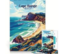 Rompecabezas de 1000 Piezas del Parque Nacional Cape Range,Australia Póster Juguete de Arte Que desafía la Mente Juego Divertido para el Tiempo Libre Regalo Ideal para cumpleaños (38x26cm)