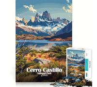 Rompecabezas de 1000 Piezas del Parque Nacional Cerro Castillo,Chile Bordes impecables Divertido Rompecabezas Regalo para Relajarse Juego Regalo de cumpleaños Arte (38x26cm)