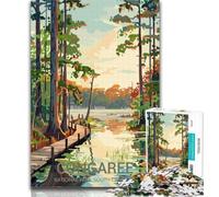Rompecabezas de 1000 Piezas del Parque Nacional Congaree,Rompecabezas de 1000 Piezas para Adultos y Adolescentes,para Mayores de 14 años,Juego Imposible, Adultos y Adolescentes