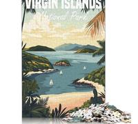 Rompecabezas de 1000 Piezas del Parque Nacional de Las Islas Vírgenes para Adultos y Adolescentes, Rompecabezas de Papel para Adultos, Rompecabezas Educativo de Aprendizaje, 38 x 26 cm/1000 Piezas