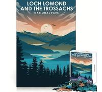 Rompecabezas de 1000 Piezas del Parque Nacional de Loch Lomond para Adolescentes Entrenamiento Inteligente Pasatiempo Tranquilo Bordes precisos Regalo Ideal para Las Fiestas (50x75cm)