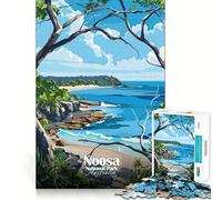 Rompecabezas de 1000 Piezas del Parque Nacional de Noosa,Australia,con Vista Costera Ideal para Jugar,concentrarse y divertirse Relajarse Ocio (50x75cm)