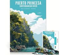 Rompecabezas de 1000 Piezas del Parque Nacional de Puerto Princesa Juego preciso para armar,Actividad Cerebral,diversión,Tiempo Libre,Regalo de cumpleaños (38x26cm)