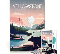 Rompecabezas de 1000 Piezas del Parque Nacional de Yellowstone, Bordes Lisos, Juego Divertido y Relajante, Regalo de cumpleaños (38x26cm)