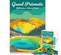 Rompecabezas de 1000 Piezas del Parque Nacional de Yellowstone para Adolescentes Juego de Memoria y concentración Calidad Profesional Ideal para Recortar y Relajarse en Grupo (38x26cm)