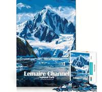Rompecabezas de 1000 Piezas del Parque Nacional del Canal Lemaire,Antártida Juego Limpio y Divertido Regalo Ideal para Relajarse y Disfrutar de la Navidad Decoración navideña (50x75cm)
