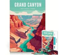 Rompecabezas de 1000 Piezas del Parque Nacional del Gran Cañón Piezas de Corte Limpio Juguete Que desafía la Mente Momento de relajación Diversión Pieza de Arte navideña (38x52cm)