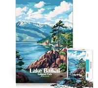 Rompecabezas de 1000 Piezas del Parque Nacional del Lago Baikal,Rusia Ideal para Cortar,Decorar,Jugar,desarrollar Habilidades cognitivas,Jugar,Regalo de cumpleaños (38x26cm)