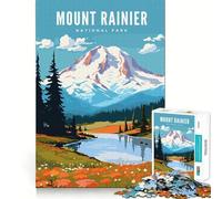 Rompecabezas de 1000 Piezas del Parque Nacional del Monte Rainier Juego de Arte para desarrollar la Capacidad de razonamiento y el Pensamiento Ideal para Relajarse y divertirse