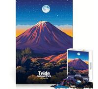 Rompecabezas de 1000 Piezas del Parque Nacional del Teide para Adolescentes Juguete Inteligente para Fortalecer los Lazos Familiares Corte Suave Lista de Deseos de Papá Noel 38x52cm