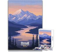 Rompecabezas de 1000 Piezas del Parque Nacional Denali para Adolescentes, Ideal para el Desarrollo cognitivo, celebración, tamaño 38x52cm