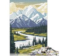 Rompecabezas de 1000 Piezas del Parque Nacional Denali para Adultos y Adolescentes, Ideal para el hogar, Juegos educativos, Juguetes de Bricolaje, 1000 Piezas (75 x 50 cm)