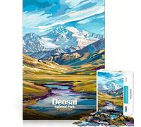 Rompecabezas de 1000 Piezas del Parque Nacional Deosai,Pakistán Paisaje Arte de Corte preciso Diversión cognitiva Juego Tiempo Libre Diversión Escena navideña Arte (50x75cm)