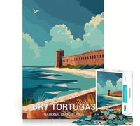 Rompecabezas de 1000 Piezas del Parque Nacional Dry Tortugas,Ideal para Cortar,Decorar,Juego cognitivo,Regalo,Juego de cumpleaños fácil (50x75cm)