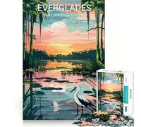 Rompecabezas de 1000 Piezas del Parque Nacional Everglades Corte Impecable Divertido Juego para Resolver Problemas Juego Gratuito Arte (50x75cm)